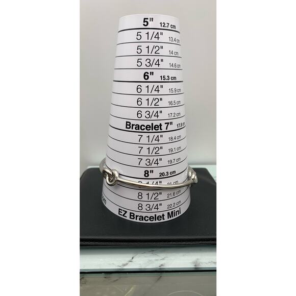 Silver Tone Triple Knot Bangle Bracelet - Picture 4 of 4